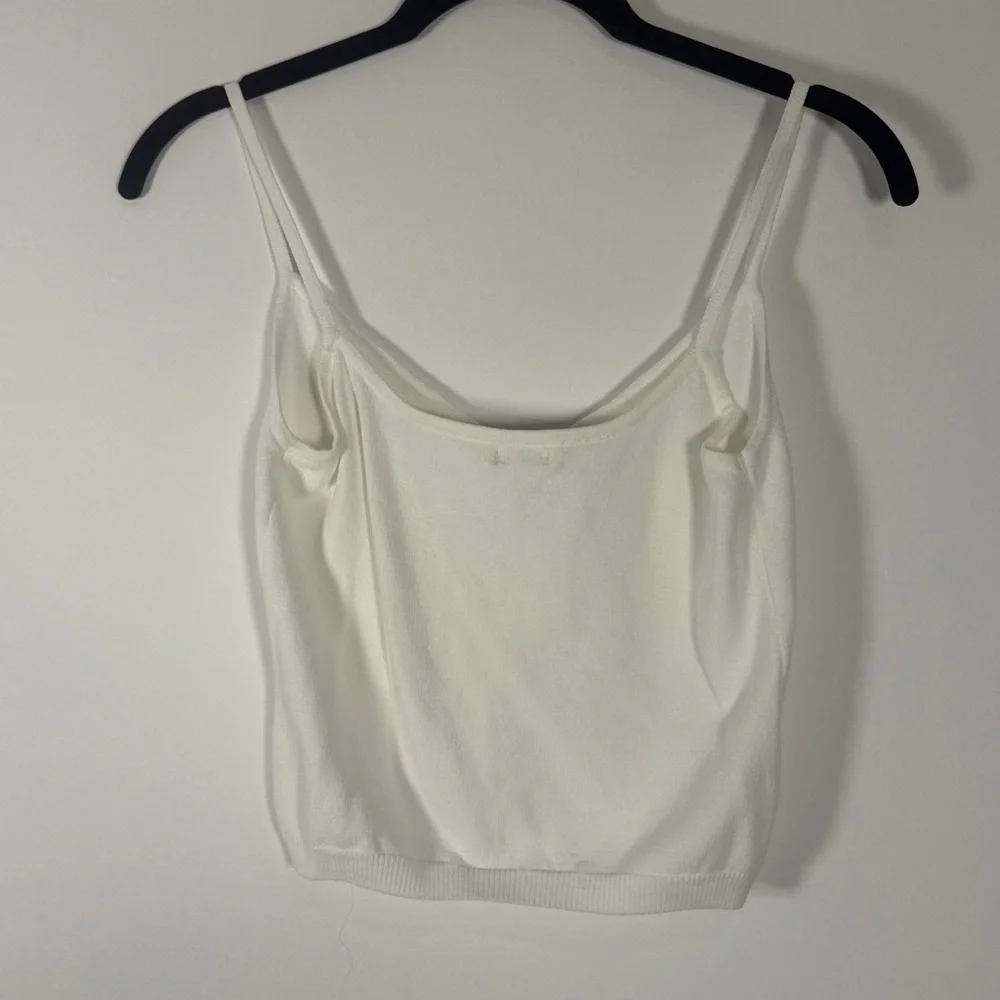 NWT John Galt Cropped White Camisole Top - Picture 6 of 6